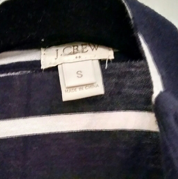 J Crew Cardigan Navy & white striped - Picture 4 of 4